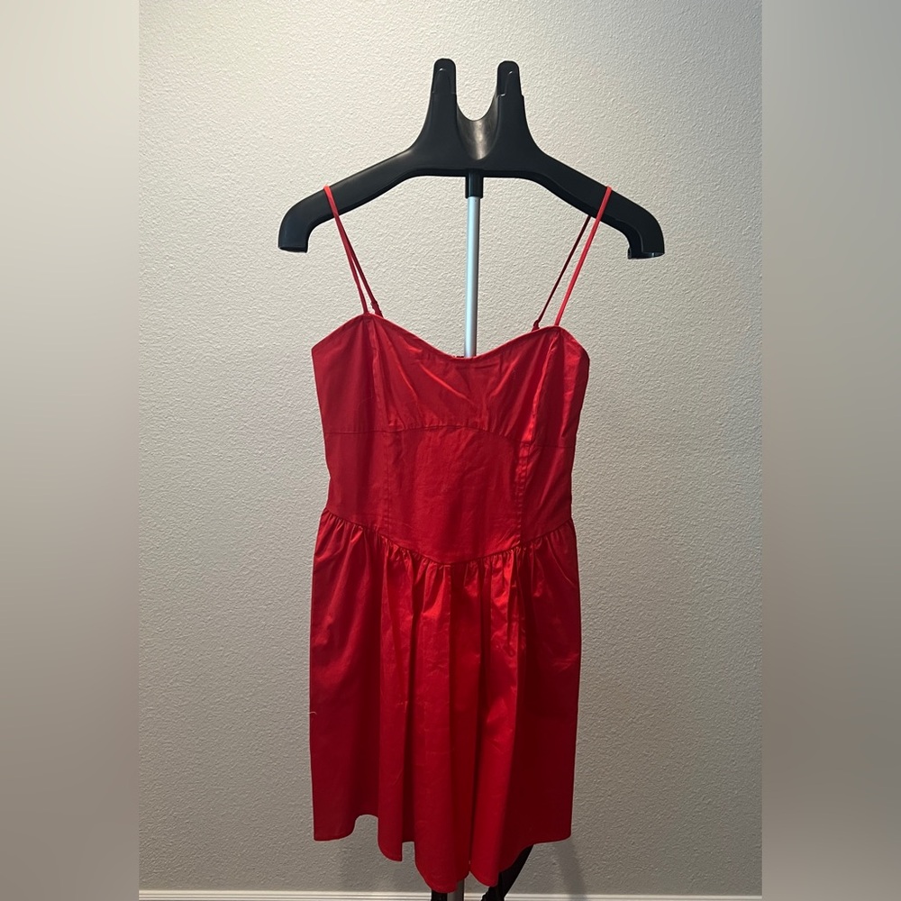 Wayf Red Mini Spaghetti Strap Dress Size XS